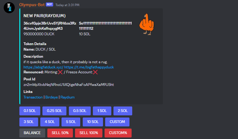 Discord bot for Token SNIPER project image